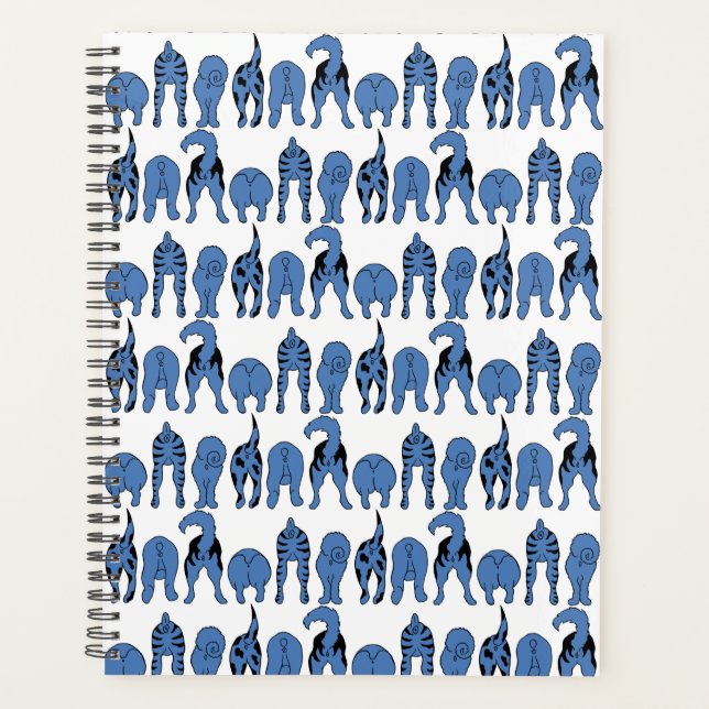Agenda Blue Dog Butts Pattern (Frente)