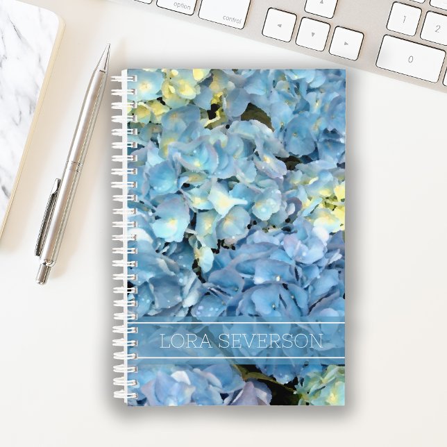Agenda Blue Hydrangeas Floral (Criador carregado)