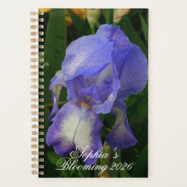 Agenda Blue Iris Flower Macro Art: Floral Planner