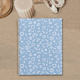 Agenda Blue Memphis Pattern Planner