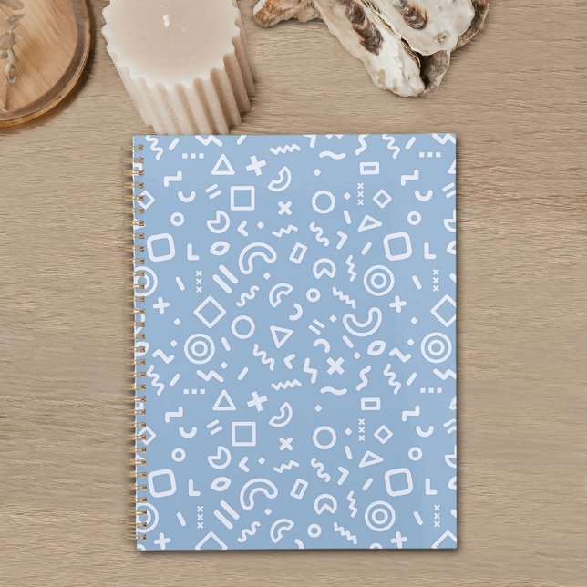 Agenda Blue Memphis Pattern Planner (Criador carregado)
