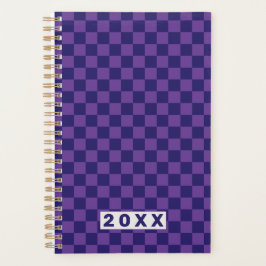 Agenda Blue Purple Checkerboard