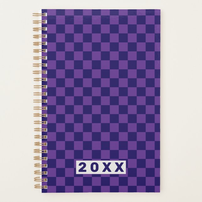 Agenda Blue Purple Checkerboard (Frente)
