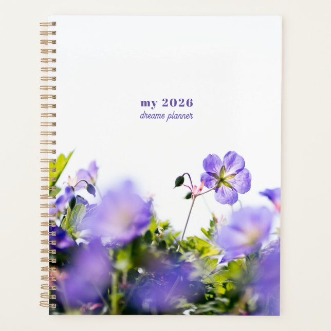 Agenda Blue Wildflower Dreams Planner (Frente)