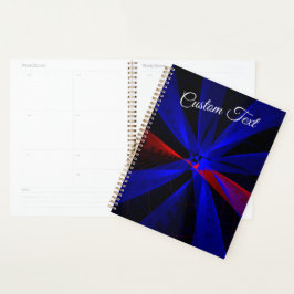 Agenda Blueberry Color Abstract Geometric Spiral Planner