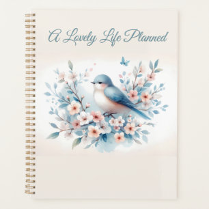 Agenda Bluebird Blossom Aquarela Serenidade
