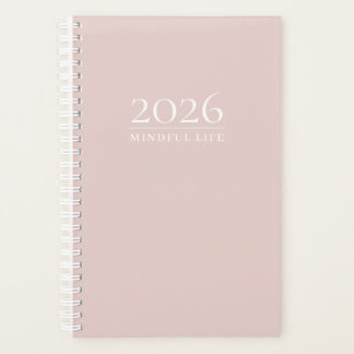 Agenda Blush Nude 2026 Planner | Custom Title & Initials