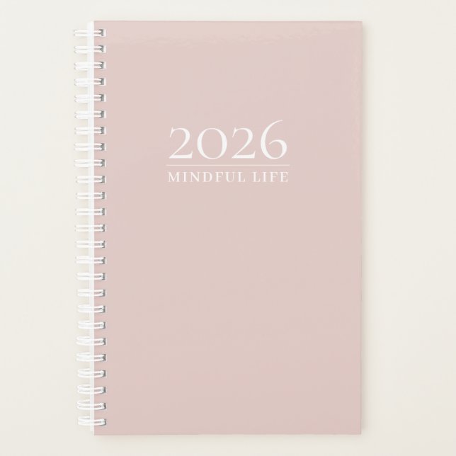 Agenda Blush Nude 2026 Planner | Custom Title & Initials (Frente)