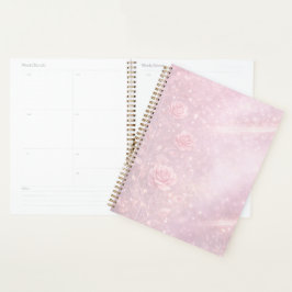 Agenda Blush pink and pearl gray florals AI art 