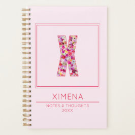 Agenda Blush Pink Initial Name Letter X