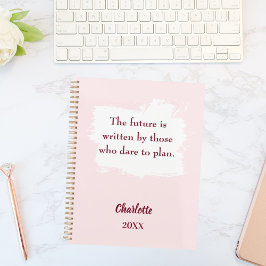 Agenda Blush pink inspirational quote 2026