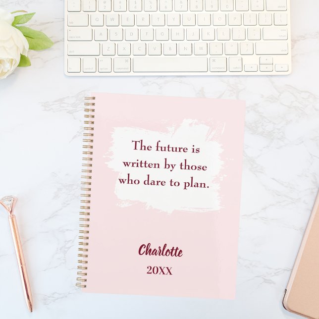 Agenda Blush pink inspirational quote 2026 (Criador carregado)