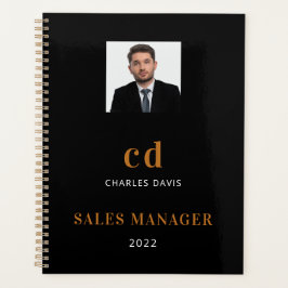 Agenda Boas iniciais do nome do ouro preto para fotografi