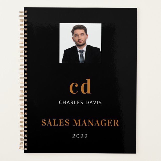 Agenda Boas iniciais do nome do ouro preto para fotografi (Frente)