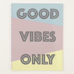 Agenda Boas Vibes Apenas Design de Colorblock de Mensagen