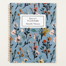 Agenda Boêmian Beauty Soft Blue Watercolor Floral