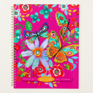 Agenda Bohemian Butterfly Floral 2026 Day Planner