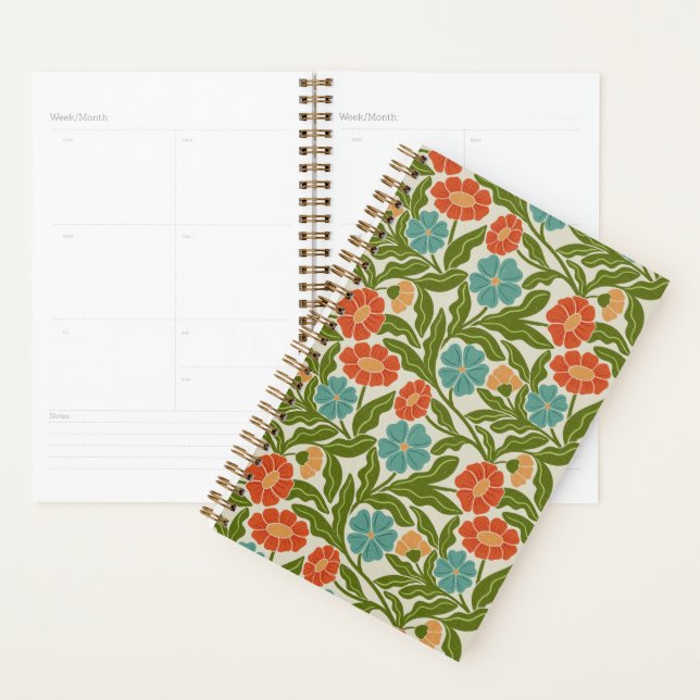 Agenda Bohemian Flower Planner (Exibição)