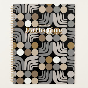 Agenda Bohemian Preto Cinza