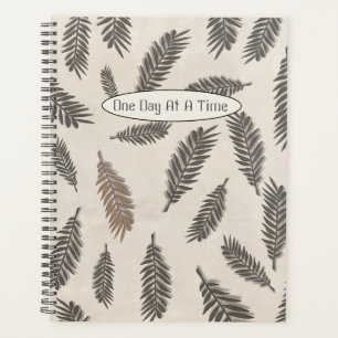 Agenda Boho Beige Vintage Botânico Um Dia De Cada Vez