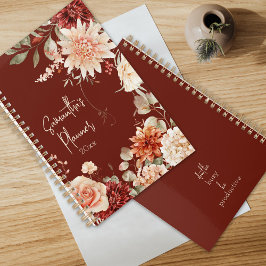 Agenda Boho Chic Floral Cores de Queda Botânica
