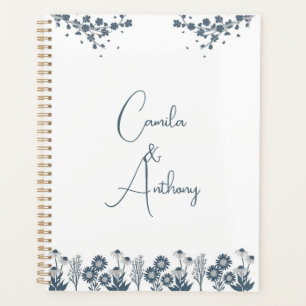 Agenda Boho Floral de Flor Azul
