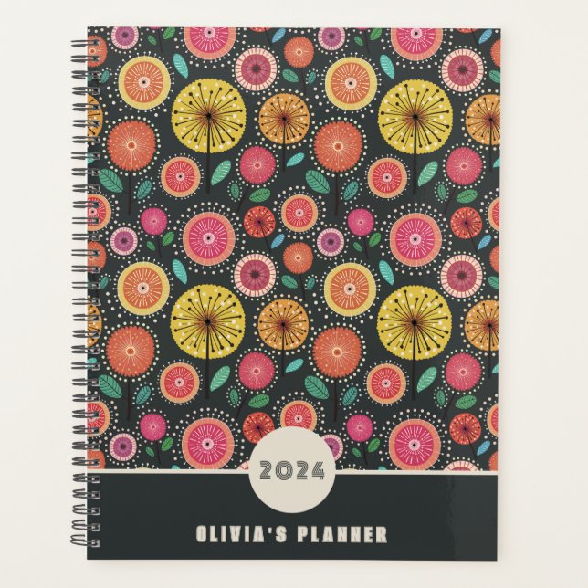 Agenda Boho Floral Pattern (Frente)