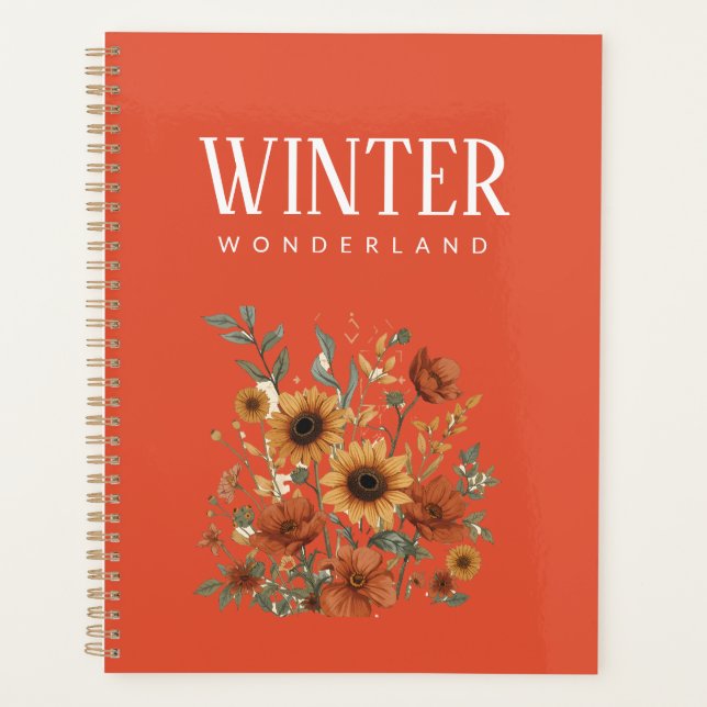Agenda Boho Floral Weekly Planner | Terracotta Tones (Frente)