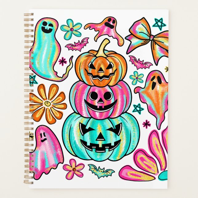 Agenda Boho Halloween Pumpkin Ghost (Frente)