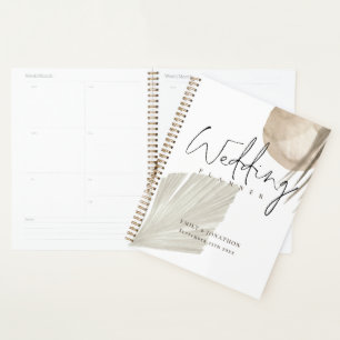 Agenda Boho Pampas Graus Nomes Data Planner