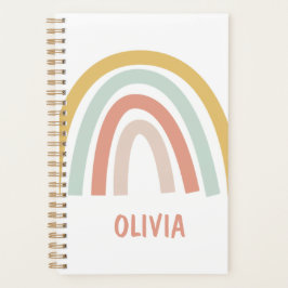 Agenda Boho Pastel Rainbow Personalizado