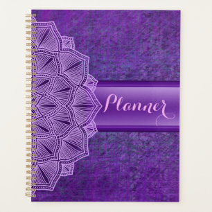 Agenda Boho Purple Mandala - Grande Planeador