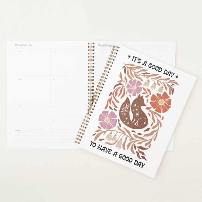 Agenda Boho Wildflower É Um Bom Dia Para Ter Um Bom Dia (Exibição)