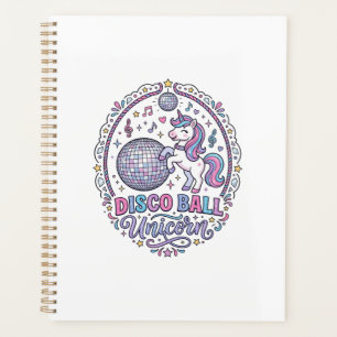 Agenda Bola de Discoteca Unicórnio Unicórnio Estampa Dive