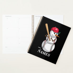 Agenda Bolas de Neve de Beisebol com Nome Personalizado N