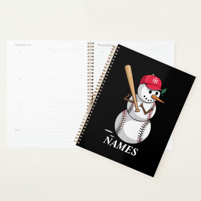 Agenda Bolas de Neve de Beisebol com Nome Personalizado N (Exibição)