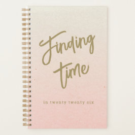 Agenda Bold Script Typography Pink & Gold Personalized