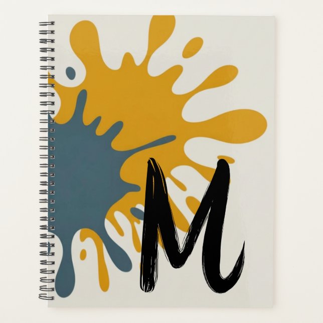 Agenda  Bold Splatter Art Monogram (Frente)