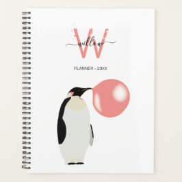 Agenda Bolha Búscula Goma-Bolo Pinguim Soprando Bolha