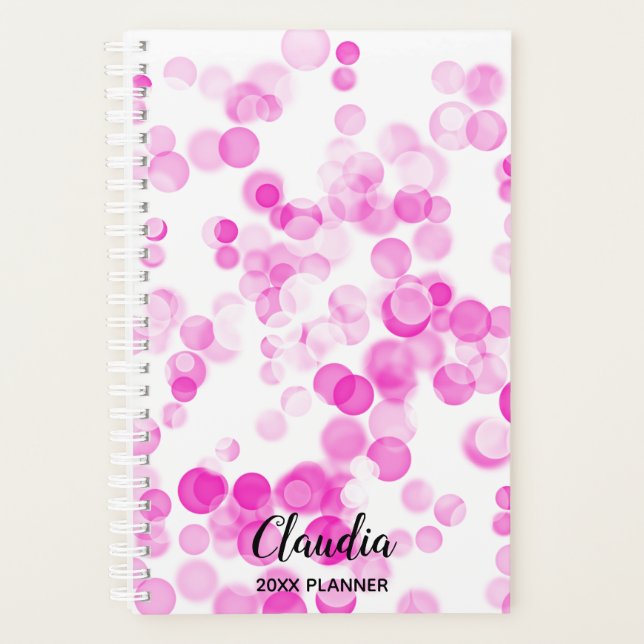 Agenda Bolhas cor-de-rosa Pontos de Efeito de Bokeh | Per (Frente)