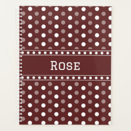 Agenda Bolinha Burgundy