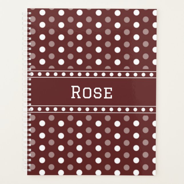 Agenda Bolinha Burgundy (Frente)
