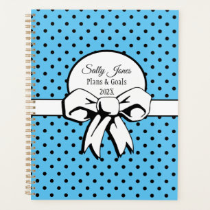 Agenda Bolinhas brancas de ovos de Robin personalizadas