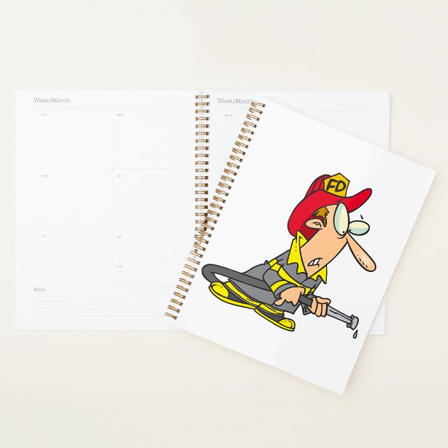 Agenda Bombeiro engraçado com resposta de emergência (Criador carregado)