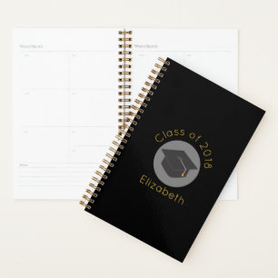 Agenda Boné de formatura na classe preta de 20xx