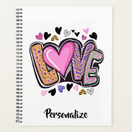 Agenda Bonita Artsy LOVE - Dia do Namorados