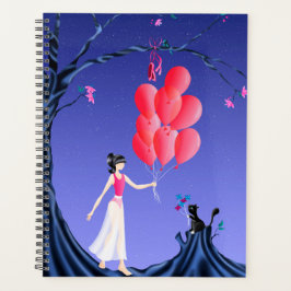 Agenda Bonita Ballerina e Cat Night Sky