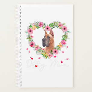 Agenda Bonita Dane Mamãe Flor Cão-Flor Oferece Camisa-T