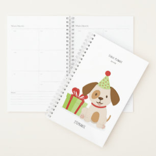 Agenda Bonito Aniversário do Puppy