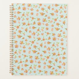 Agenda Bonito cor d'água rosa Padrão Floral Mint